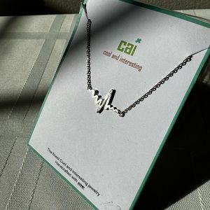 Heart Beat Silver Necklace